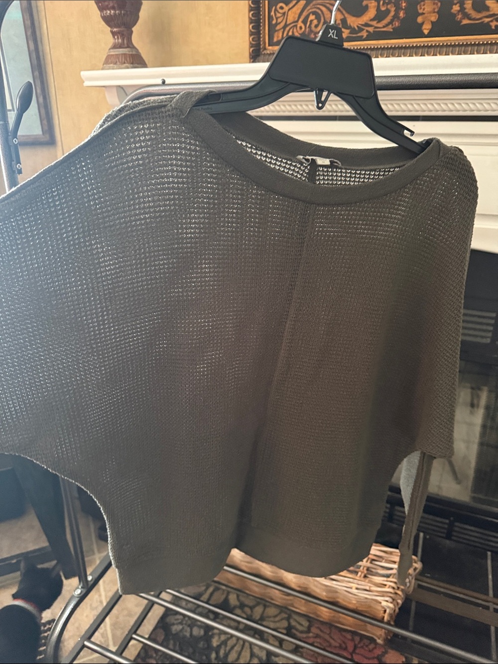 Chenault Olive Green Lightweight Crew Neck Sweater